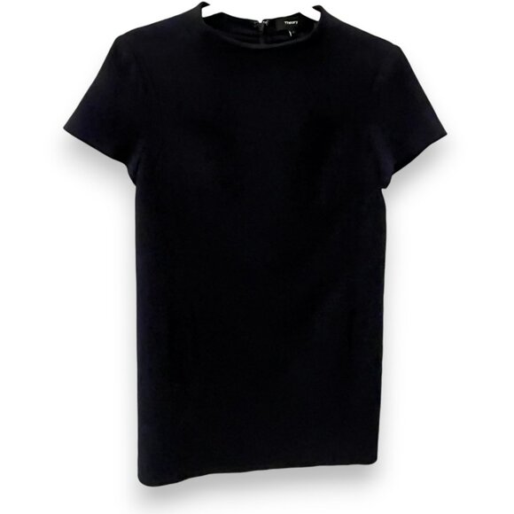 Theory Jasneah Admiral Crepe Mini Dress, Deep Navy, Size 4 - Picture 3 of 3